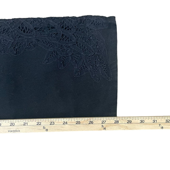 Ralph Lauren Jeans Co Women 8 Petite Y2K Black Mid Rise Flare Bootcut Jeans Lace - Picture 13 of 13